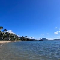 Photo taken at Kahala Beach by Kim H. on 1/23/2022