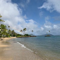 Photo taken at Kahala Beach by Kim H. on 12/28/2019