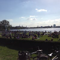 Photo taken at Alster-Grillwiese by Kuba on 5/1/2013