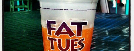 Fat Tuesday is one of Top Ten Places to Get Frozen Drinks In Miami.