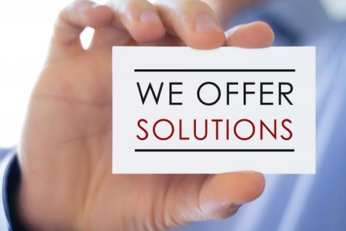 We offer solutions graphic