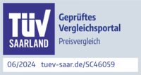 Zertifikat - TÜV Saarland - geprüftes Vergleichsportal 'Preisvergleich'