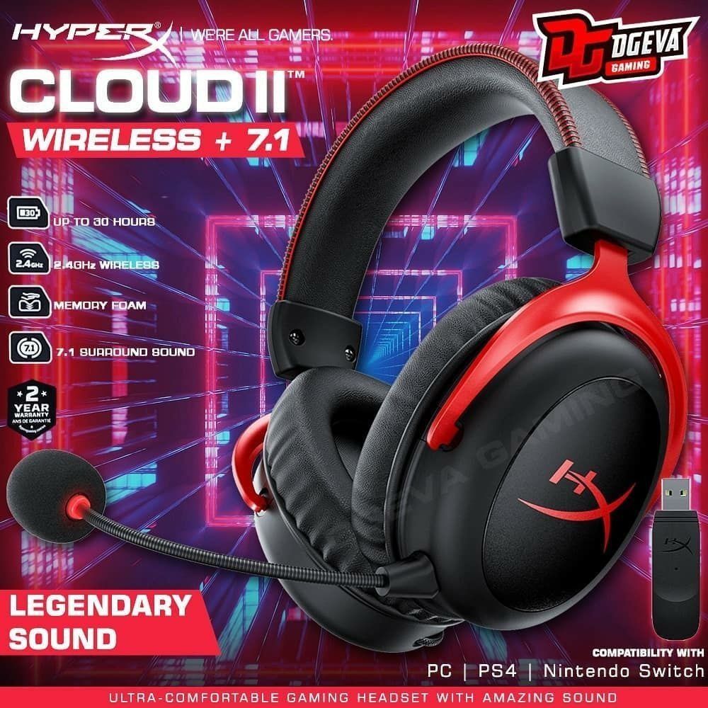 СКИДКА! Hyperx Cloud 2 Wireless 7.1 Беспроводные Наушники/Гарнитура