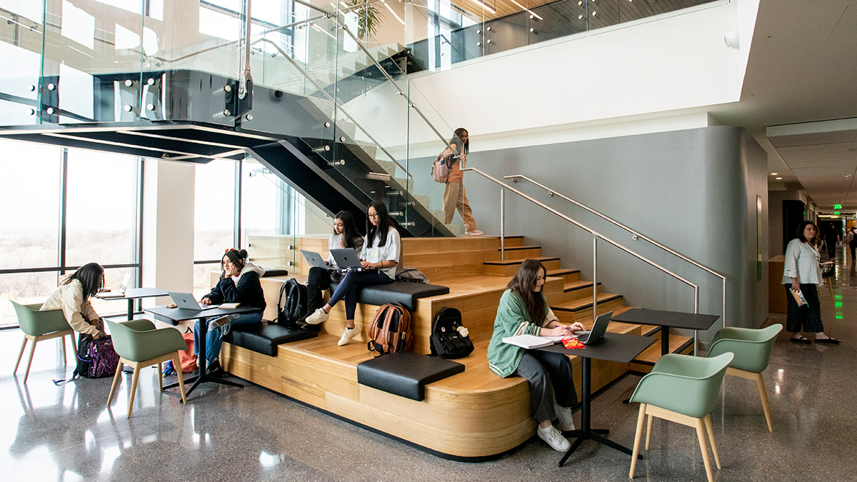 Students studying in Frisco Landing