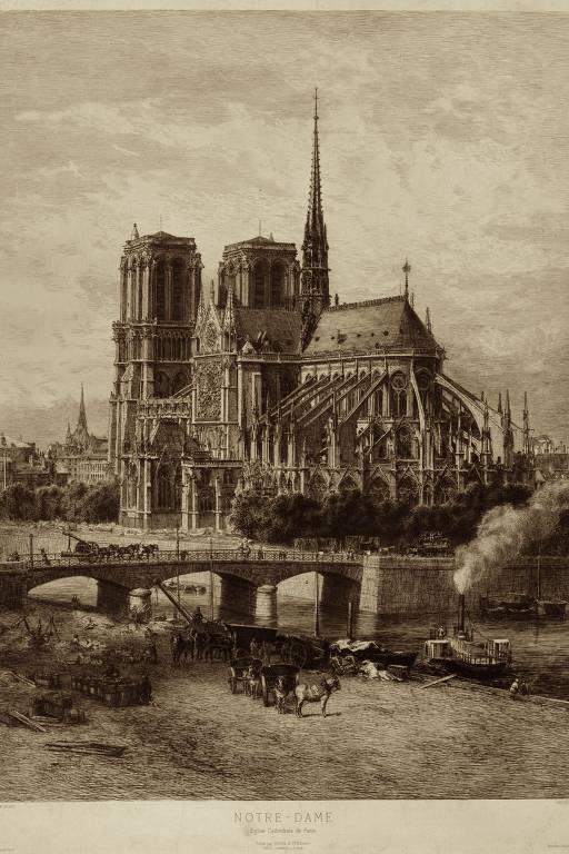 Imagens históricas da catedral de Notre-Dame