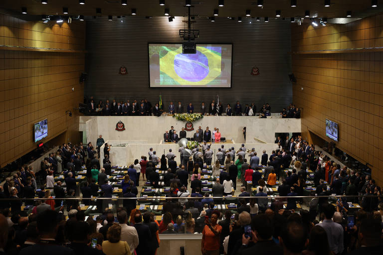 Posse dos deputados na Assembleia Legislativa de SP, em 2023