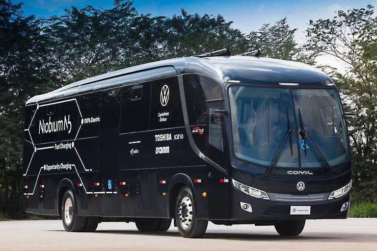 Ônibus elétrico com bateria de nióbio roda pouco, mas recarga ocorre em 10 minutos