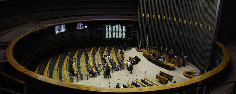 BRASILIA, DF, BRASIL - 12/08/2024: Plenário da Câmara dos Deputados durante sessão não deliberativa na tarde de hoje. O congresso nacional volta do recesso prometendo um esforço concentrado para aprovar matérias antes das eleições municipais mas no primeiro dia a casa estava vazia. (FOTO: Pedro Ladeira/Folhapress, FOLHA)