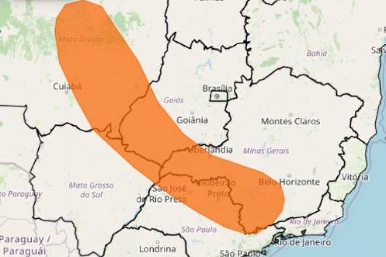 Inmet emite alerta para chuva volumosa no interior de SP nesta sexta (29)