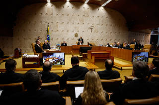 Plenário do Supremo durante sessão para julgamento do Marco Civil da Internet