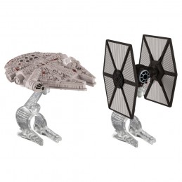 MATTEL STAR WARS - TIE FIGHTER VS MILLENNIUM FALCON HOT WHEELS FIGURE