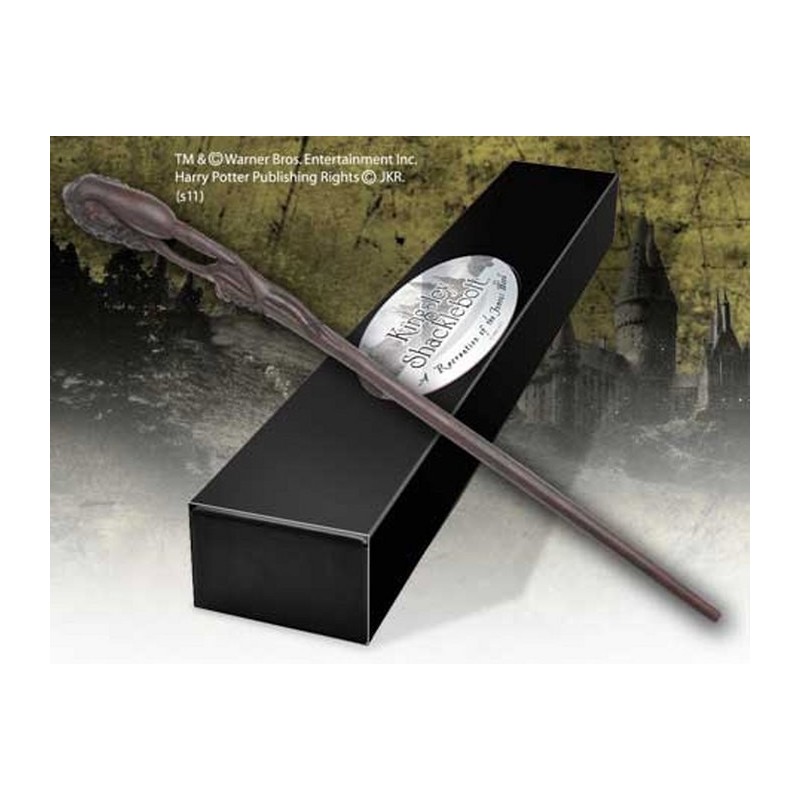 HARRY POTTER WAND KINSLEY SHAKLEBOLT REPLICA BACCHETTA NOBLE COLLECTIONS