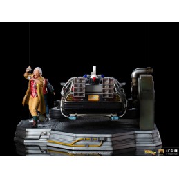 BACK TO THE FUTURE II DELOREAN DELUXE FULL SET ART SCALE 1/10 STATUA FIGURE IRON STUDIOS