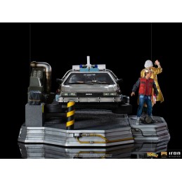 BACK TO THE FUTURE II DELOREAN DELUXE FULL SET ART SCALE 1/10 STATUA FIGURE IRON STUDIOS