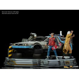 BACK TO THE FUTURE II DELOREAN DELUXE FULL SET ART SCALE 1/10 STATUA FIGURE IRON STUDIOS