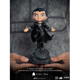 JUSTICE LEAGUE SUPERMAN BLACK SUIT MINICO FIGURE STATUA IRON STUDIOS