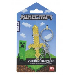 MINECRAFT SWORD BOTTLE OPENER METAL KEYCHAIN PORTACHIAVI APRIBOTTIGLIE KEYRING PALADONE PRODUCTS