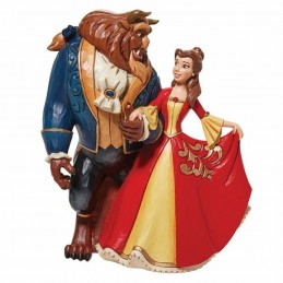 LA BELLA E LA BESTIA NATALE INCANTATO STATUA FIGURE ENESCO