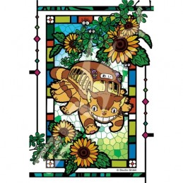 IL MIO VICINO TOTORO CATBUS STAINED GLASS 126 PCS PUZZLE STUDIO GHIBLI