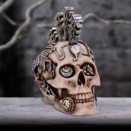 STRIKE A CHORD STEAMPUNK SKULL STATUA NEMESIS NOW