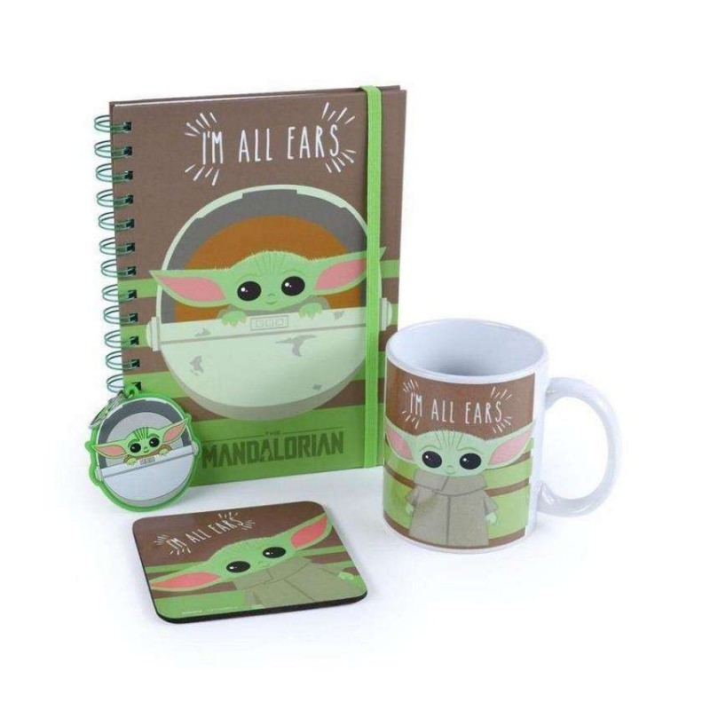 PYRAMID INTERNATIONAL STAR WARS THE MANDALORIAN 4 IN 1 GIFT SET - MUG COASTER NOTEBOOK AND KEYCHAIN