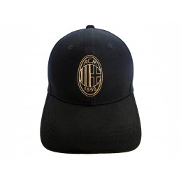 CAPPELLO BASEBALL CAP AC MILAN LOGO ORO UFFICIALE NERO