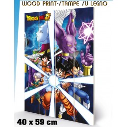 PYRAMID INTERNATIONAL DRAGON BALL SUPER DESTRUCTION GOD WOOD PRINT 60X40 CM