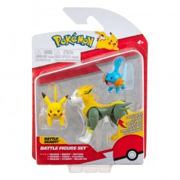 JAZWARES POKEMON BATTLE FIGURE SET PIKACHU MUDKIP BOLTUND FIGURES