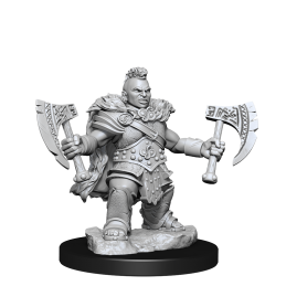 DUNGEONS AND DRAGONS FRAMEWORKS DWARF BARBARIAN FEMALE MODEL KIT MINIATURE FIGURE WIZKIDS