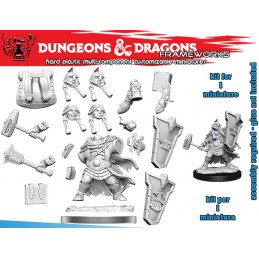 WIZKIDS DUNGEONS AND DRAGONS FRAMEWORKS DWARF CLERIC FEMALE MODEL KIT MINIATURE FIGURE