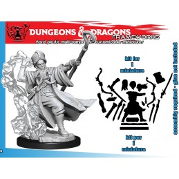 WIZKIDS DUNGEONS AND DRAGONS FRAMEWORKS HUMAN WIZARD MALE MODEL KIT MINIATURE FIGURE