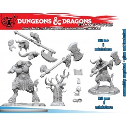 DUNGEONS AND DRAGONS FRAMEWORKS MINOTAUR MODEL KIT MINIATURE FIGURE WIZKIDS