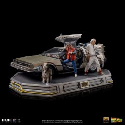 RITORNO AL FUTURO DELOREAN DELUXE FULL SET ART SCALE 1/10 STATUA FIGURE IRON STUDIOS