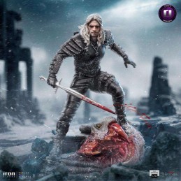 IRON STUDIOS THE WITCHER NETFLIX GERALT OF RIVIA ART SCALE 1/10 STATUE FIGURE