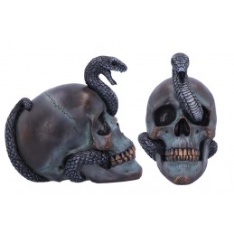 NEMESIS NOW SERPENTINE FATE GOTHIC SNAKE SKULL ORNAMENT FIGURE