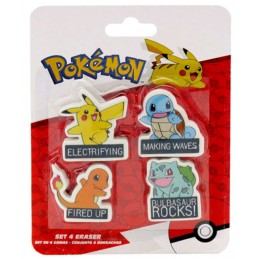 POKEMON SET 4 ERASER GOMME DA CANCELLARE CYP BRANDS