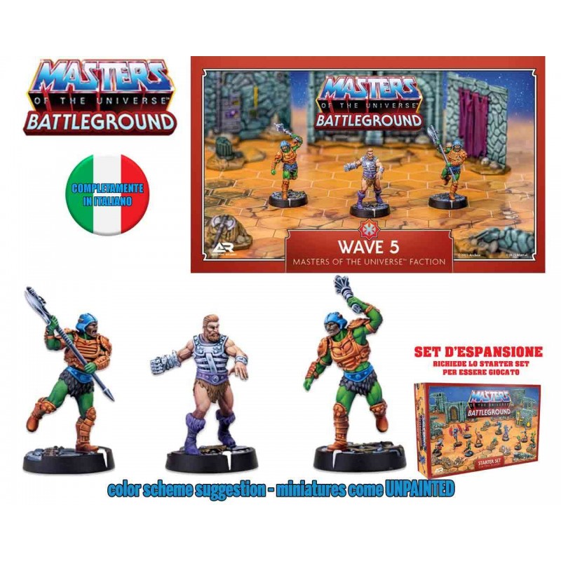 MASTERS OF THE UNIVERSE BATTLEGROUND WAVE 5 MOTU FACTION ESPANSIONE IN ITALIANO ARCHON STUDIO