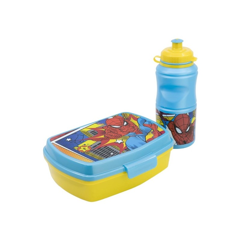 SPIDER-MAN BOX PORTAPRANZO E BORRACCIA SET STOR