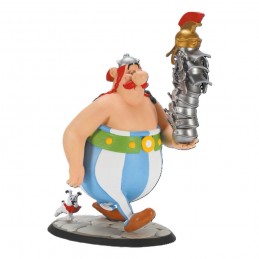 ASTERIX - OBELIX STACK OF HELMETS E IDEFIX STATUA FIGURE PLASTOY