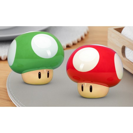 SUPERMARIO MUSHROOMS SALT AND PEPPER SHAKERS