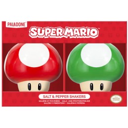 PALADONE PRODUCTS SUPERMARIO MUSHROOMS SALT AND PEPPER SHAKERS