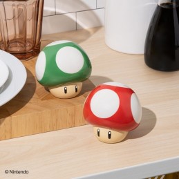 PALADONE PRODUCTS SUPERMARIO MUSHROOMS SALT AND PEPPER SHAKERS