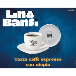 INFINITE STATUE LINO BANFI TAZZA CAFFE' ESPRESSO CON UTOPIA MUG