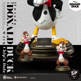 TUXEDO DONALD DUCK AND CHIP & DALE MASTER CRAFT PLATINUM VER. STATUA 40CM RESIN FIGURE BEAST KINGDOM