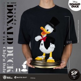 TUXEDO DONALD DUCK AND CHIP & DALE MASTER CRAFT PLATINUM VER. STATUA 40CM RESIN FIGURE BEAST KINGDOM