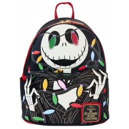 LOUNGEFLY THE NIGHTMARE BEFORE CHRISTMAS JACK LOUNGEFLY MINI BACKPACK GLOW IN THE DARK