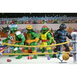 NECA TEENAGE MUTANT NINJA TURTLES ARCHIE COMICS STUMP WRESTLING TURTLES 4-PACK ACTION FIGURES