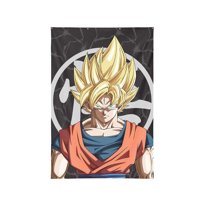 DRAGON BALL Z GOKU SUPER SAIYAN WALL DECOR 125X85CM TELO DECORATIVO LYO