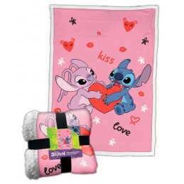 DISNEY STITCH LOVE COPERTA IN PILE SHERPA 100X150CM LYO