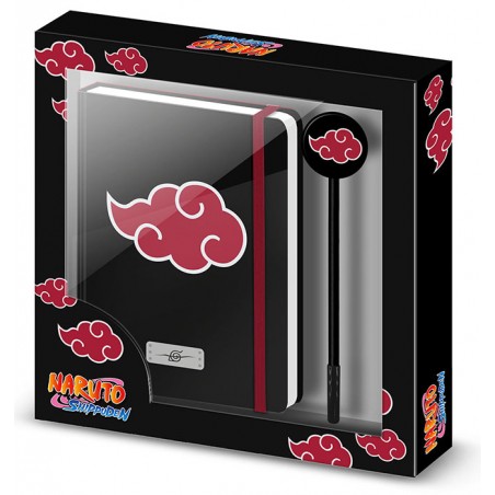 NARUTO SHIPPUDEN AKATSUKI DIARIO E PENNA SET